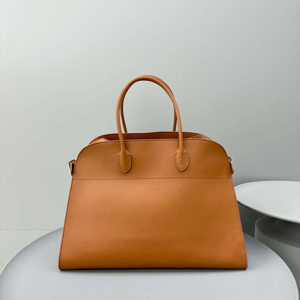 The Row THR116945 Suede Soft Margaux 17 Top Handle Bag T11002