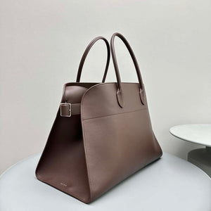 The Row THR116945 Suede Soft Margaux 17 Top Handle Bag T11003 - Default Title - View 2