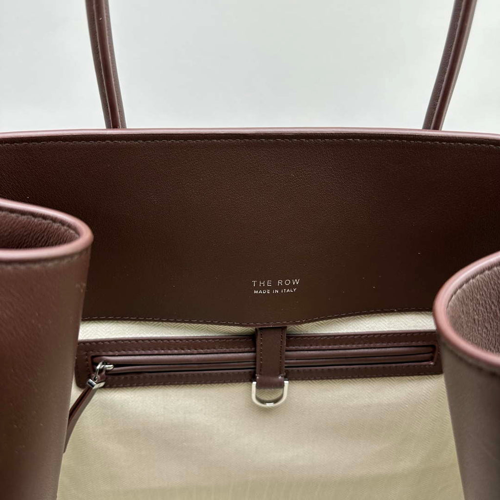 The Row THR116945 Suede Soft Margaux 17 Top Handle Bag T11003