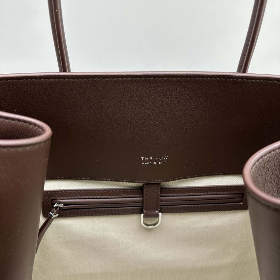 The Row THR116945 Suede Soft Margaux 17 Top Handle Bag T11003