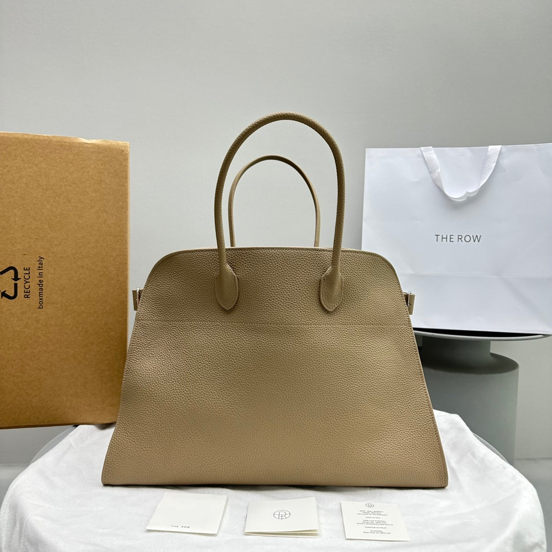 The Row THR116945 Suede Soft Margaux 17 Top Handle Bag T11004 - Default Title - View 1