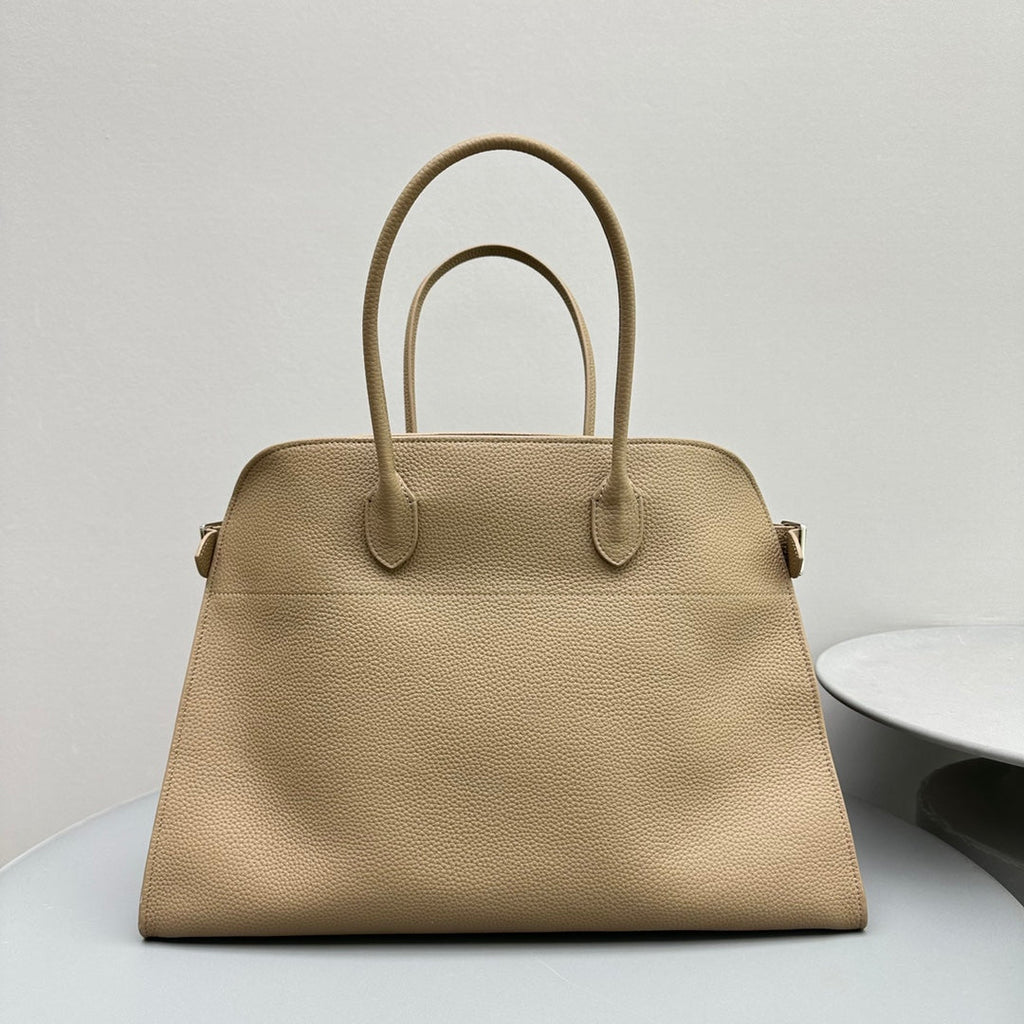 The Row THR116945 Suede Soft Margaux 17 Top Handle Bag T11004