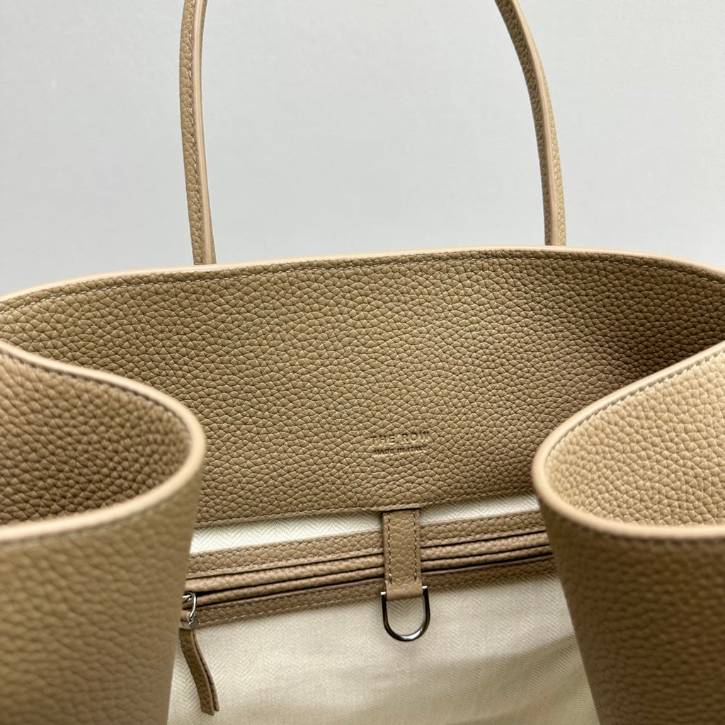 The Row THR116945 Suede Soft Margaux 17 Top Handle Bag T11004