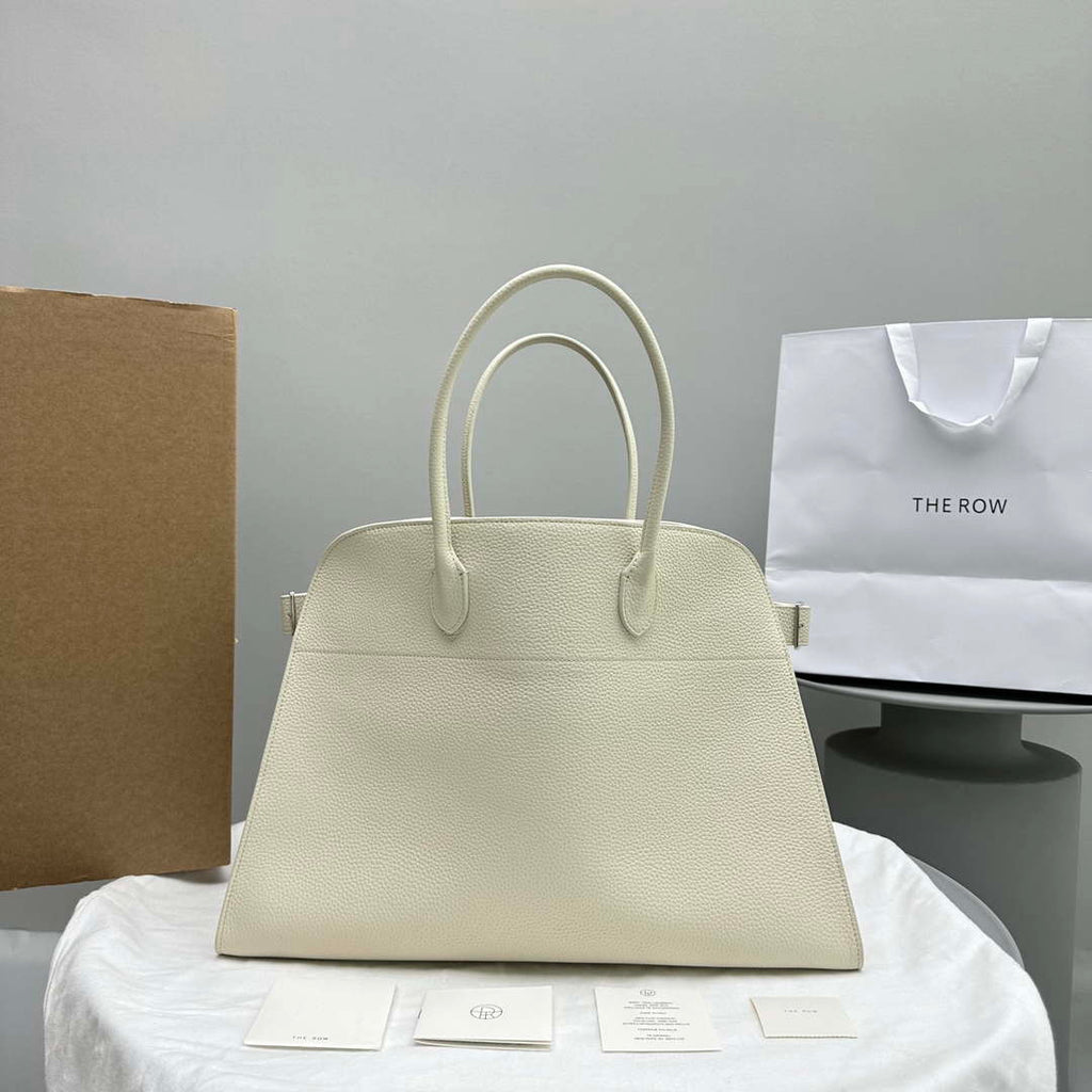 The Row THR116945 Suede Soft Margaux 17 Top Handle Bag T11005