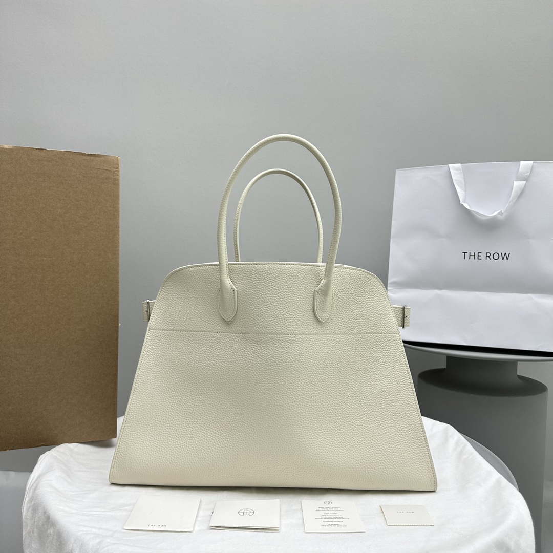 The Row THR116945 Suede Soft Margaux 17 Top Handle Bag T11005