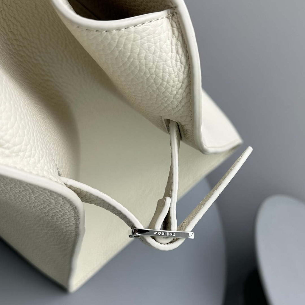 The Row THR116945 Suede Soft Margaux 17 Top Handle Bag T11005