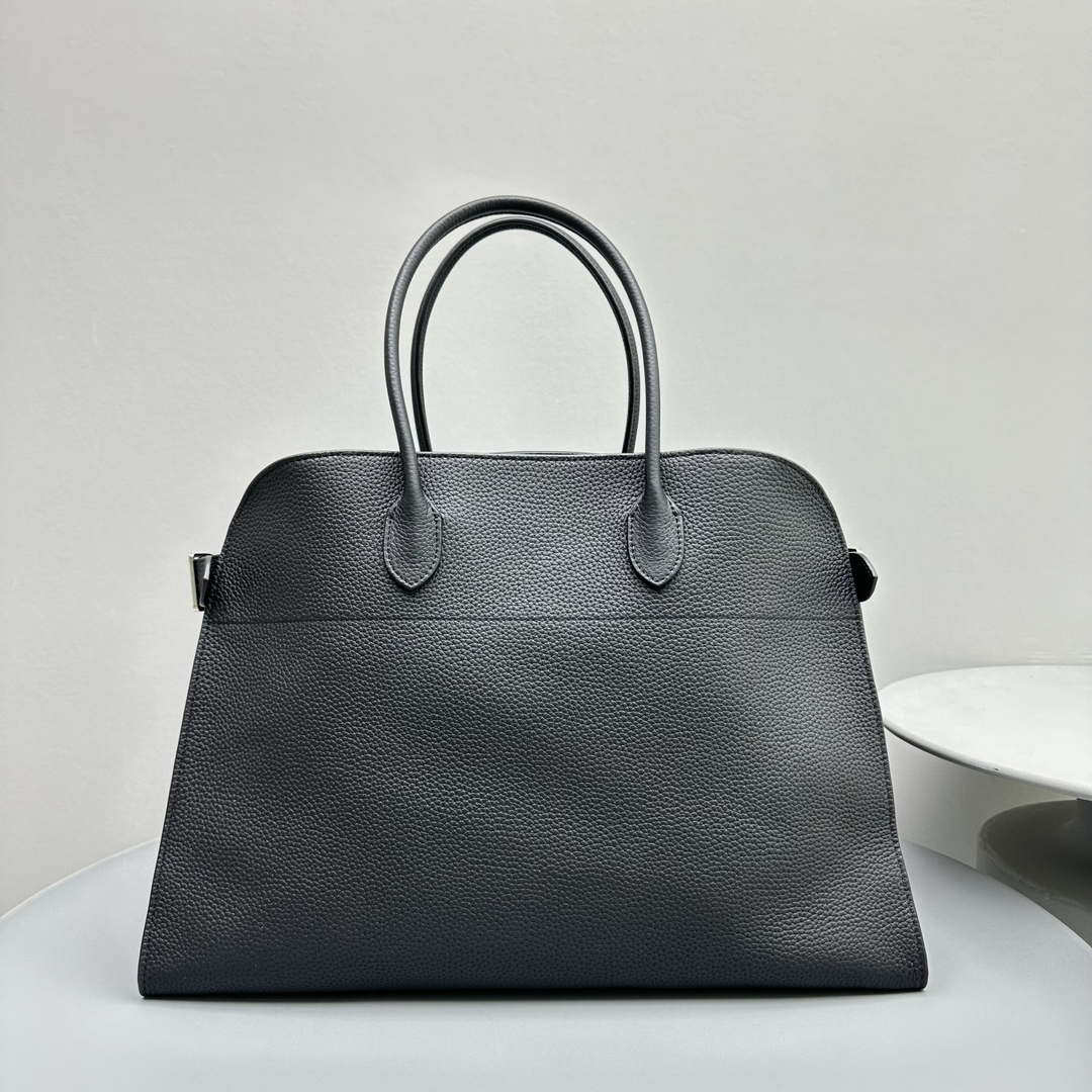The Row THR116945 Suede Soft Margaux 17 Top Handle Bag T11006