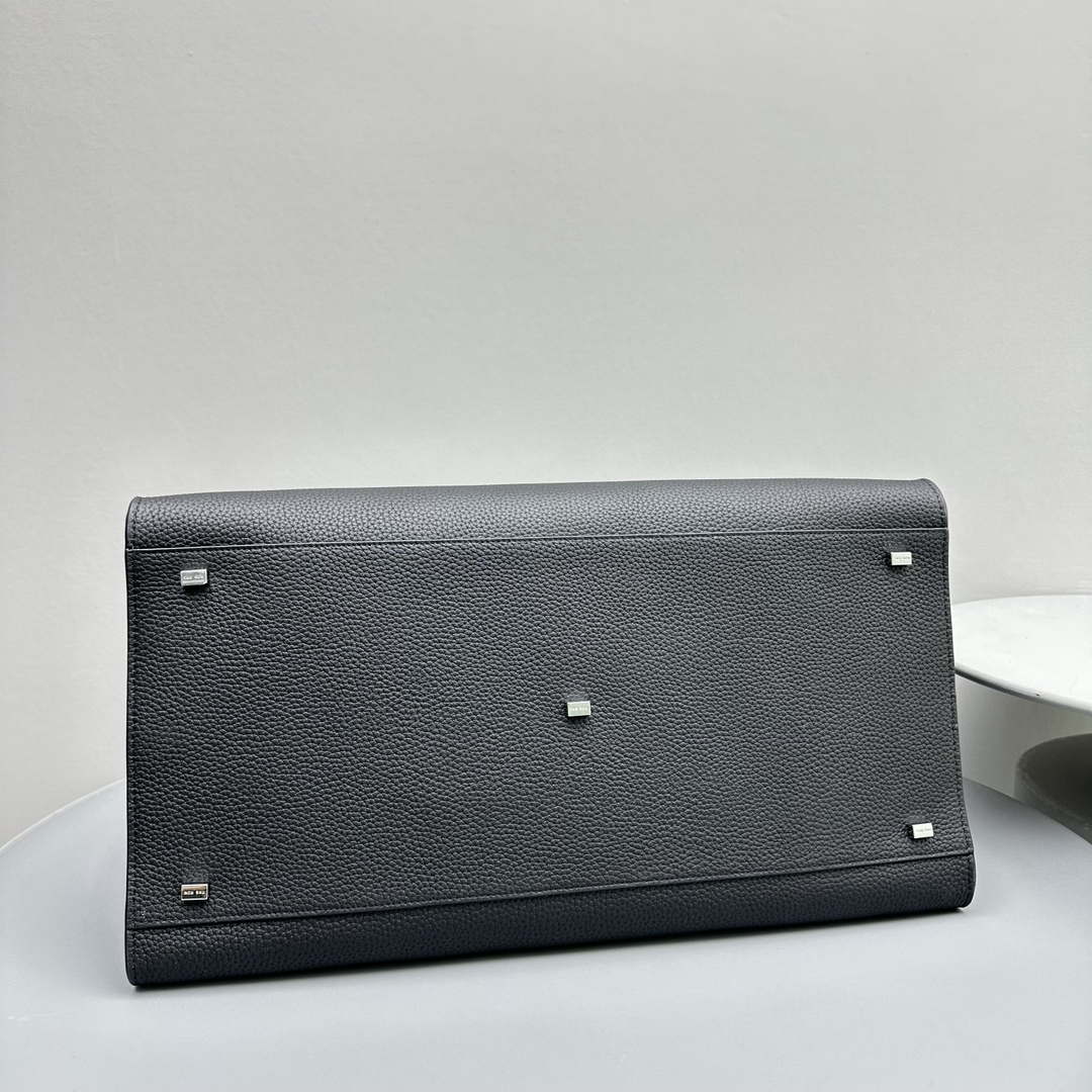 The Row THR116945 Suede Soft Margaux 17 Top Handle Bag T11006