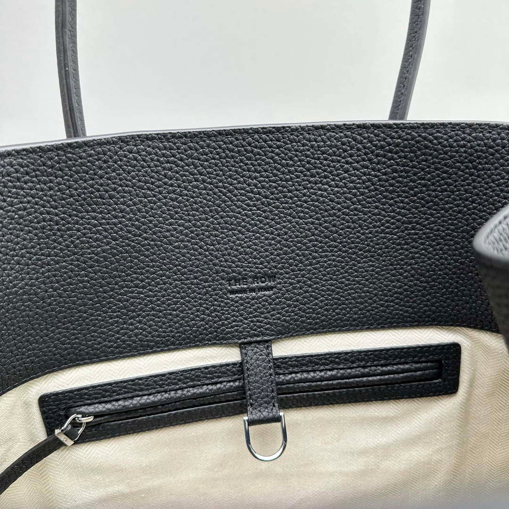 The Row THR116945 Suede Soft Margaux 17 Top Handle Bag T11006