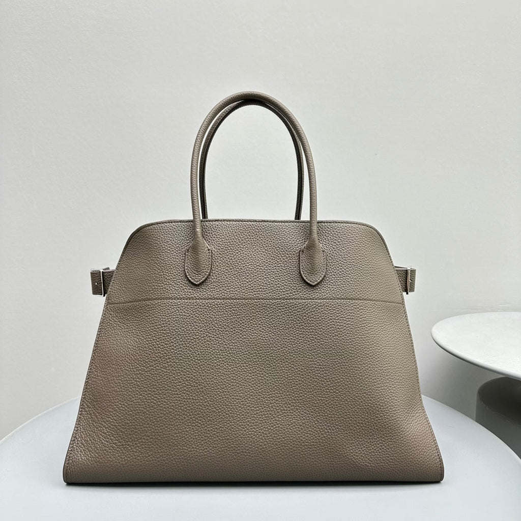 The Row THR116945 Suede Soft Margaux 17 Top Handle Bag T11007
