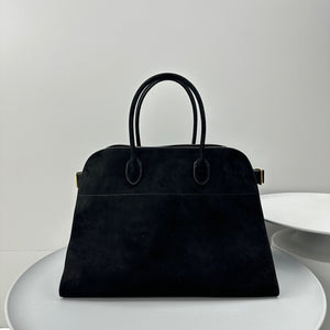 The Row THR116945 Suede Soft Margaux 17 Top Handle Bag T11009 - Default Title - View 3