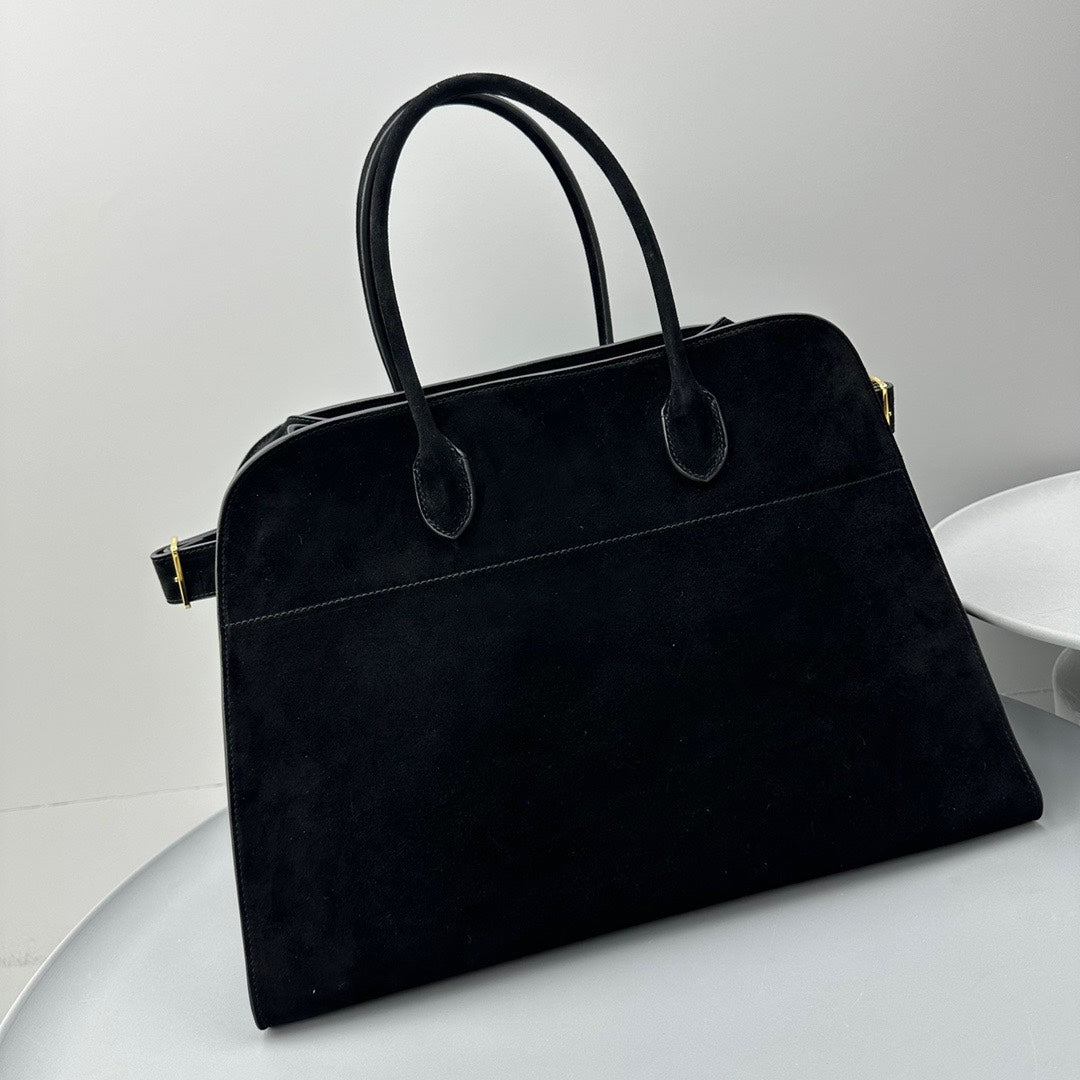 The Row THR116945 Suede Soft Margaux 17 Top Handle Bag T11009 - Default Title - View 5