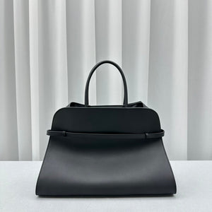 The Row W1255L72 Calfskin Margaux 15 Air buckled textured-leather tote T10993 Silver - Default Title - View 3