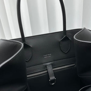 The Row W1255L72 Calfskin Margaux 15 Air buckled textured-leather tote T10993 Silver - Default Title - View 9