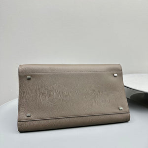 The Row W1255L72 Calfskin Margaux 15 Air buckled textured-leather tote T10995 - Default Title - View 4