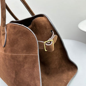 The Row W1255L72 Suede Soft Margaux 15 Air buckled tote T11000 - Default Title - View 9