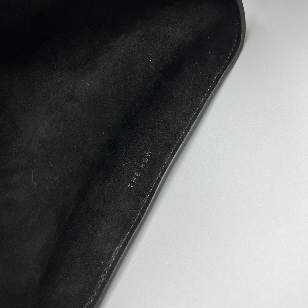 The Row W1255L72 Suede Soft Margaux 15 Air buckled tote T11001