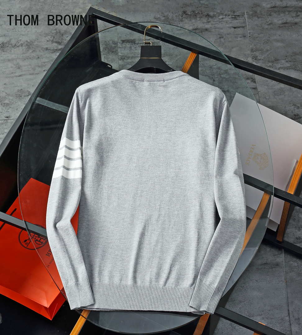 Thom Browne Men's Stripe Merino Wool Hector Lobster 4-Bar Cardigan sweater Wholesale T700026