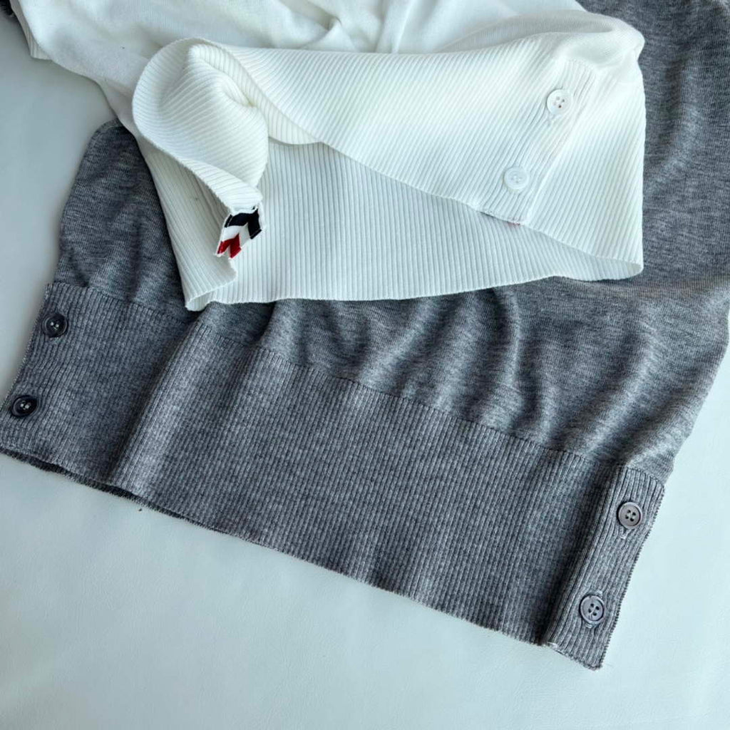 Thom Browne Women's Puppy Jacquard Short Sleeve Cardigan T-shirt T700038