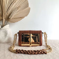 Tom Ford 25116800041 Metallic copper Python Natalia Chain Shoulder Bag - Default Title - View 1
