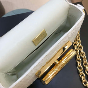 Tom Ford 25116800041 Metallic White Python Natalia Chain Shoulder Bag - Default Title - View 8