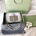 Tom Ford 29116800081 Metallic Silver Python Natalia Chain Shoulder Bag Gray - Default Title - View 1