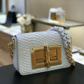 Tom Ford 29116800081 White Python Natalia Chain Shoulder Bag - Default Title - View 1