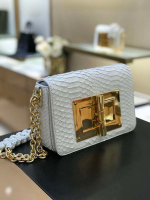 Tom Ford 29116800081 White Python Natalia Chain Shoulder Bag - Default Title - View 2