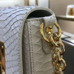 Tom Ford 29116800081 White Python Natalia Chain Shoulder Bag - Default Title - View 5