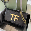 Tom Ford 5520743975 Black Python Evening Tf Disco Bag - Default Title - View 1