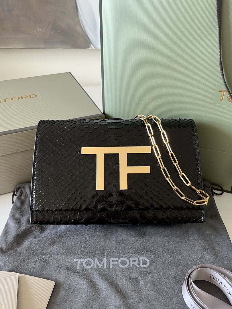 Tom Ford 5520743975 Black Python Evening Tf Disco Bag