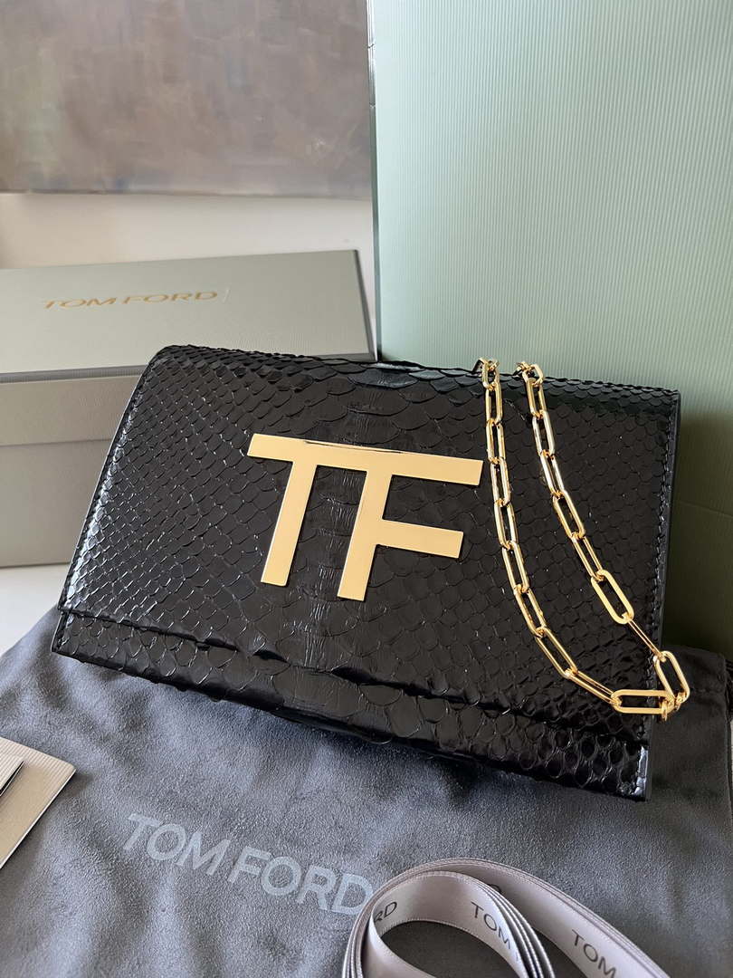 Tom Ford 5520743975 Black Python Evening Tf Disco Bag