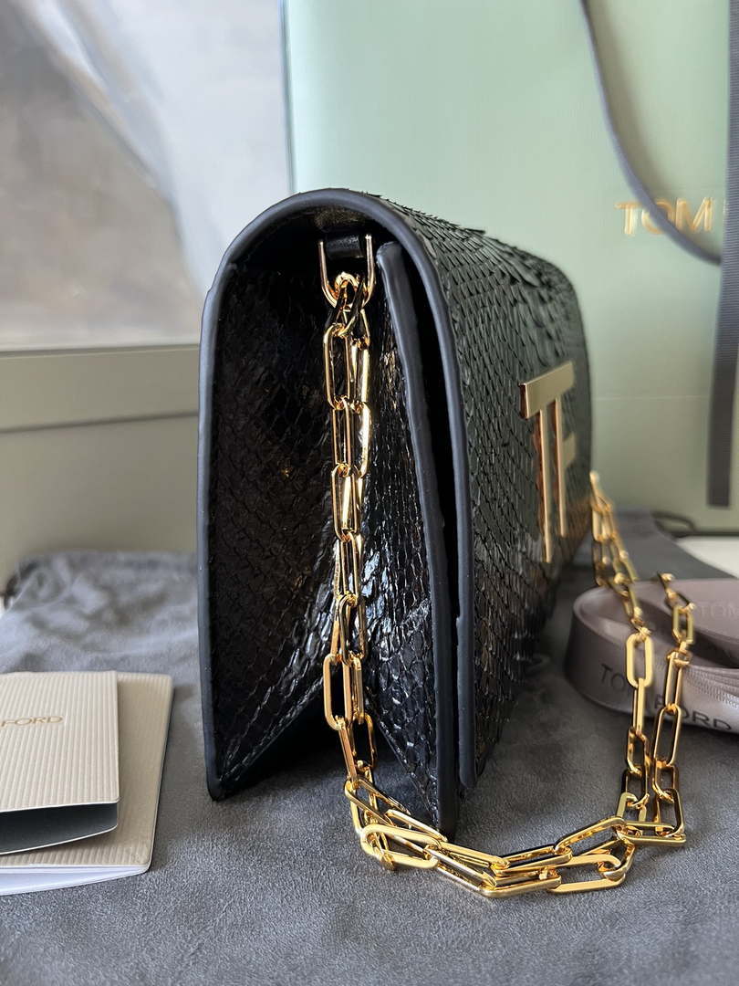 Tom Ford 5520743975 Black Python Evening Tf Disco Bag
