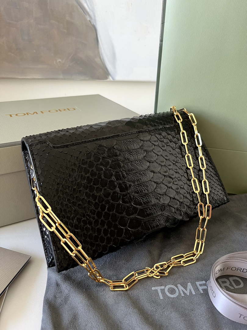 Tom Ford 5520743975 Black Python Evening Tf Disco Bag