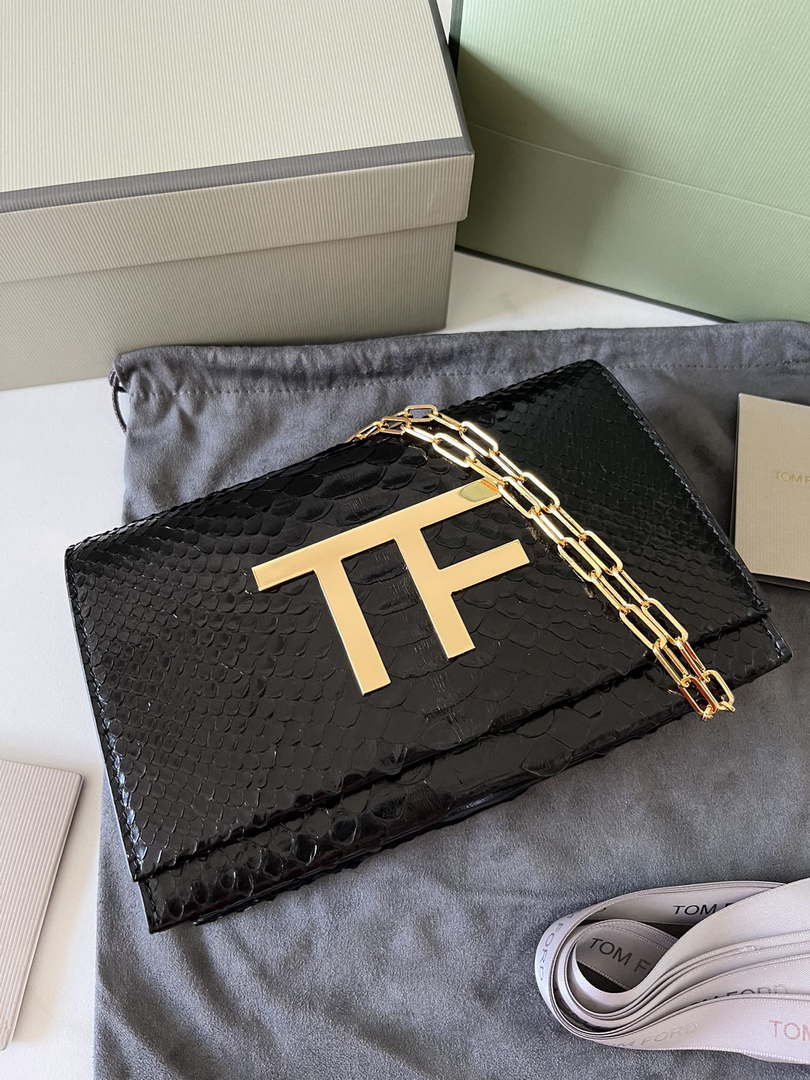 Tom Ford 5520743975 Black Python Evening Tf Disco Bag