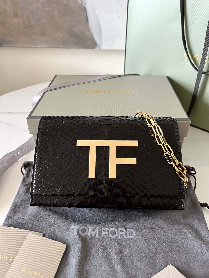 Tom Ford 5520743975 Black Python Evening Tf Disco Bag