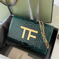 Tom Ford 5520743975 Green Python Evening Tf Disco Bag - Default Title - View 1