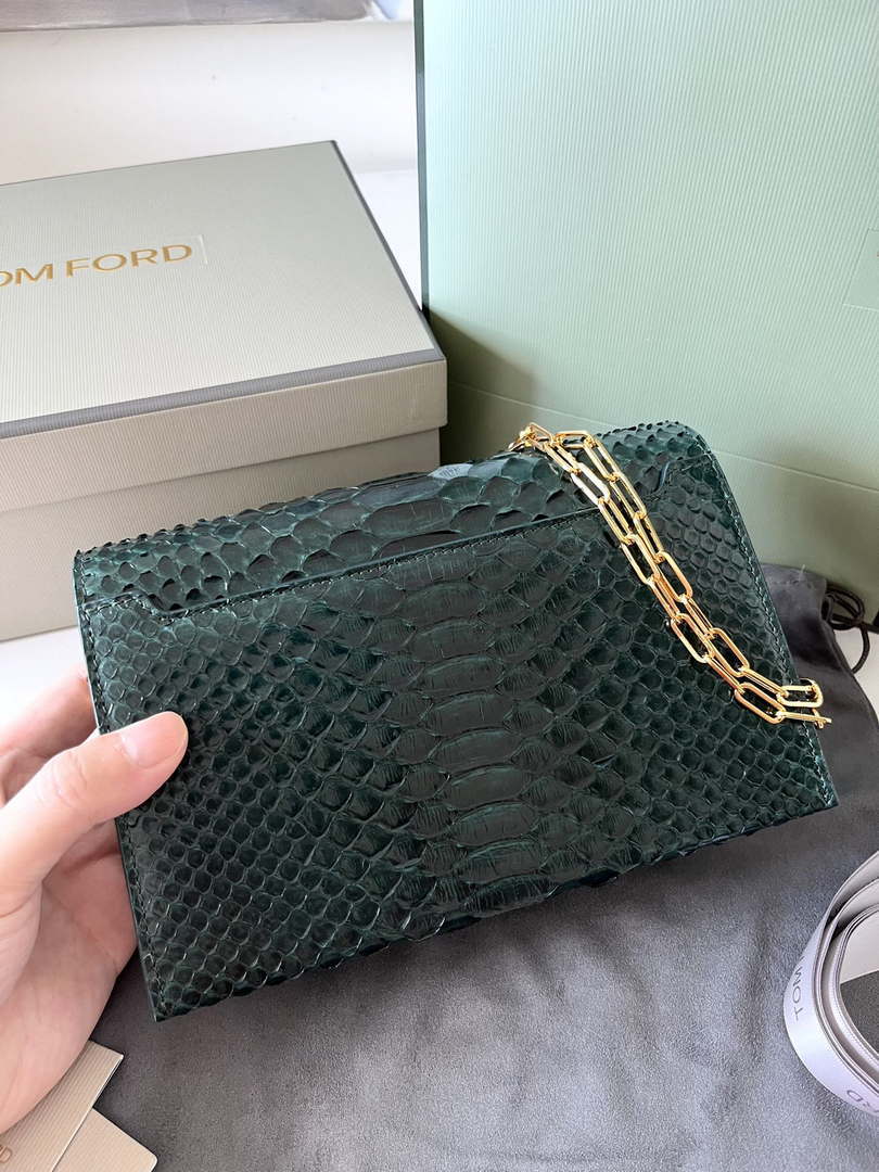 Tom Ford 5520743975 Green Python Evening Tf Disco Bag