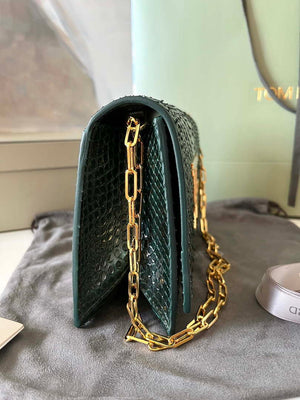 Tom Ford 5520743975 Green Python Evening Tf Disco Bag - Default Title - View 5