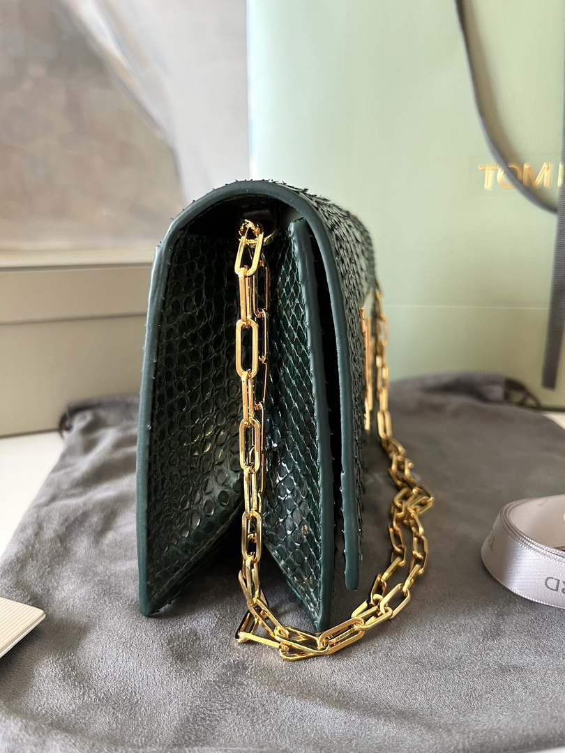 Tom Ford 5520743975 Green Python Evening Tf Disco Bag