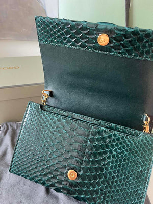 Tom Ford 5520743975 Green Python Evening Tf Disco Bag - Default Title - View 6