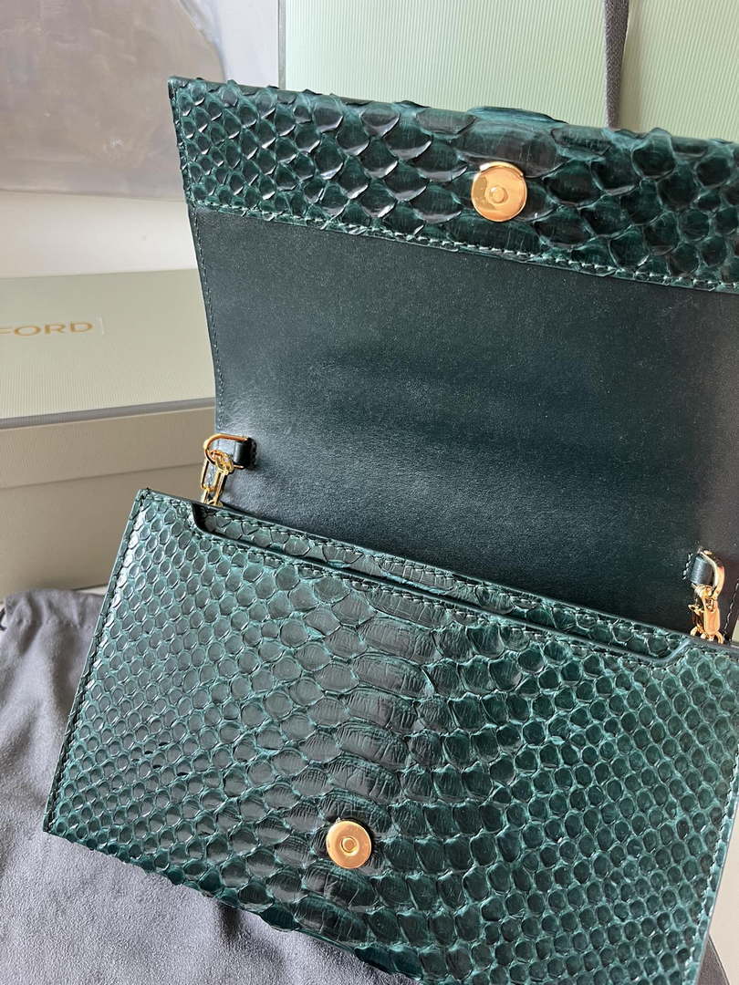 Tom Ford 5520743975 Green Python Evening Tf Disco Bag
