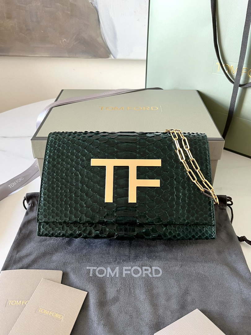 Tom Ford 5520743975 Green Python Evening Tf Disco Bag