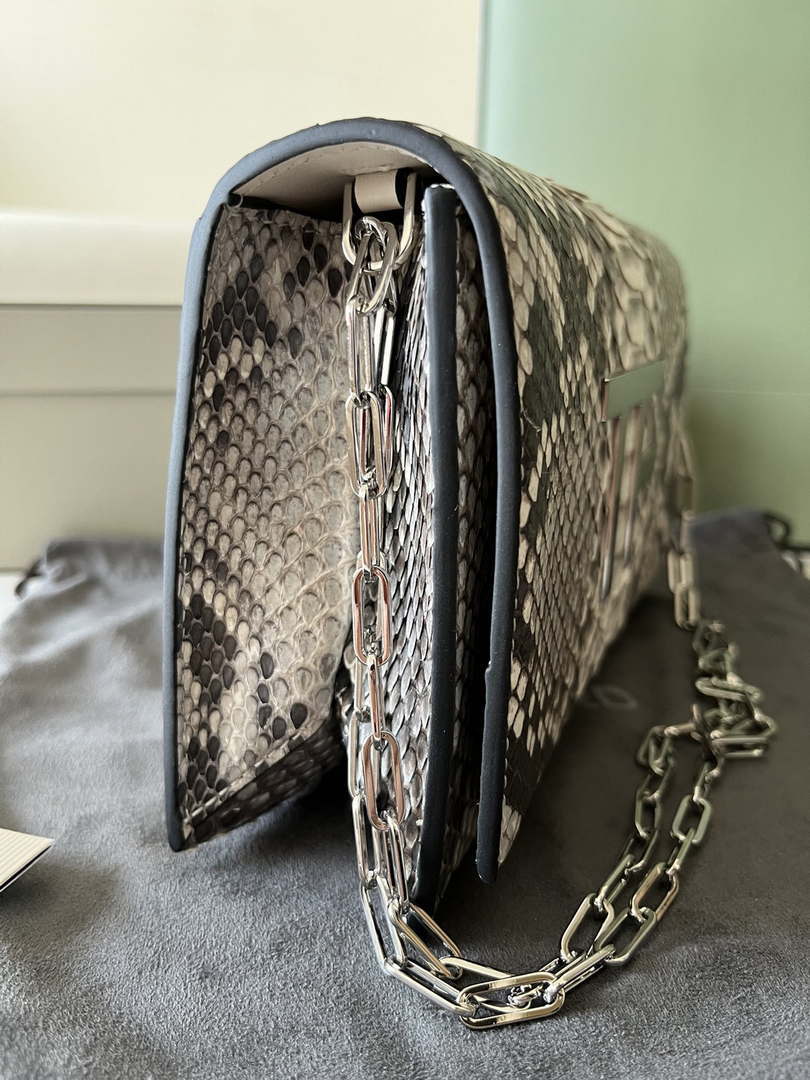 Tom Ford 5520743975 Gray Python Evening Tf Disco Bag