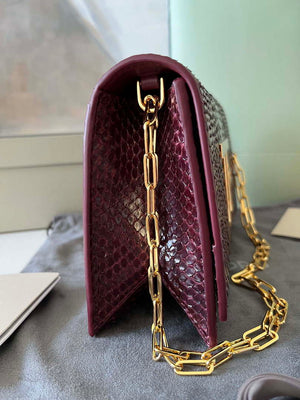Tom Ford 5520743975 Wine Red Python Evening Tf Disco Bag - Default Title - View 7