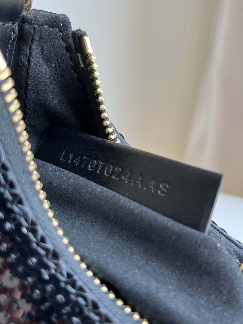 Tom Ford Black Hand embroidered sequins Leather Bianca Mini Hobo 5520708811