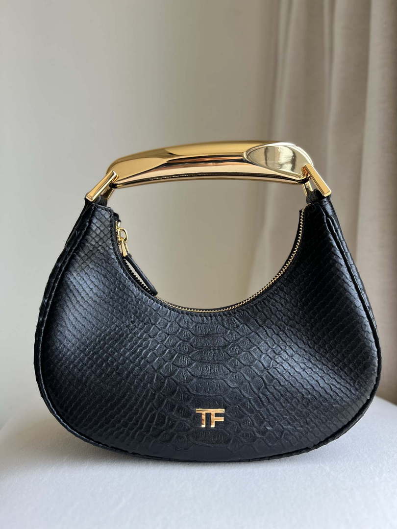 Tom Ford Black Python skin Leather Bianca Mini Hobo 5520708811