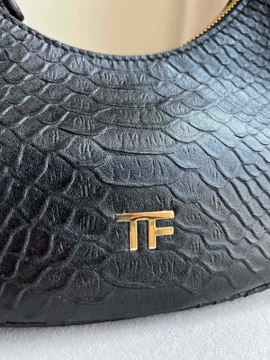 Tom Ford Black Python skin Leather Bianca Mini Hobo 5520708811 - Default Title - View 3