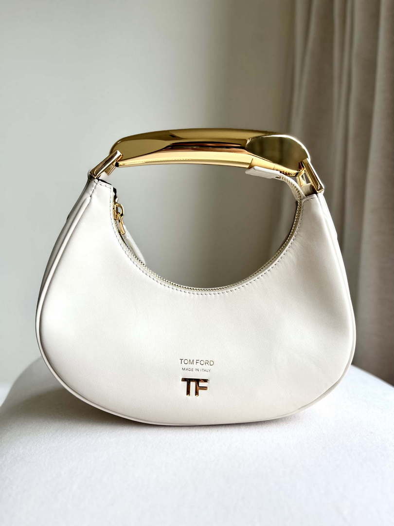 Tom Ford Grain Leather Bianca Mini Hobo 5520708811 Beige
