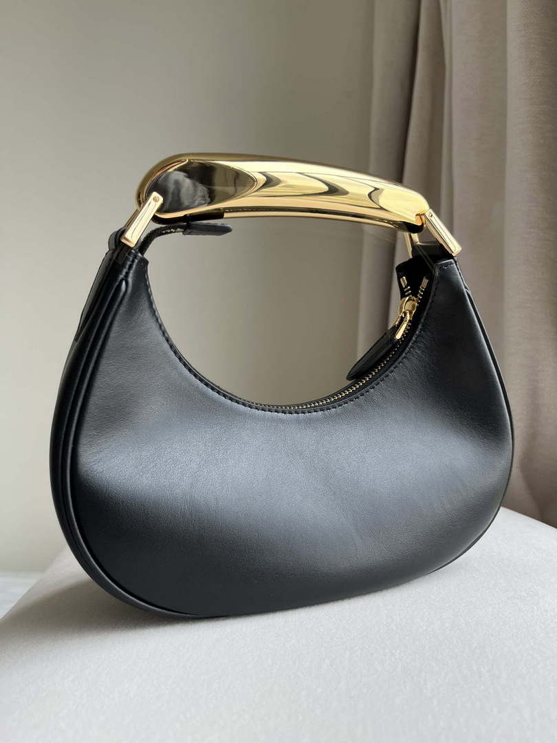 Tom Ford Grain Leather Bianca Mini Hobo 5520708811 Black